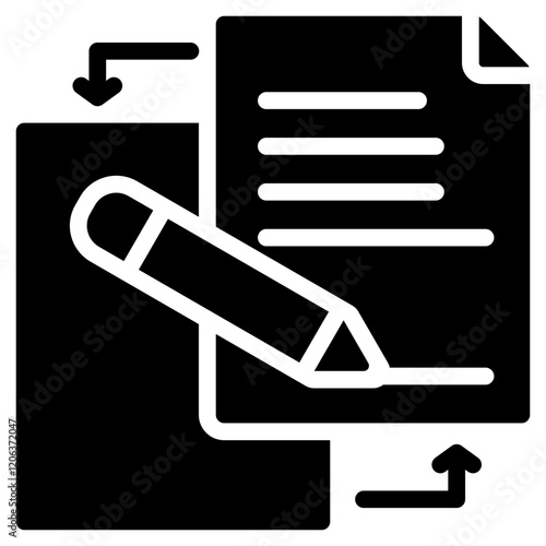 Edit Document Glyph Icon