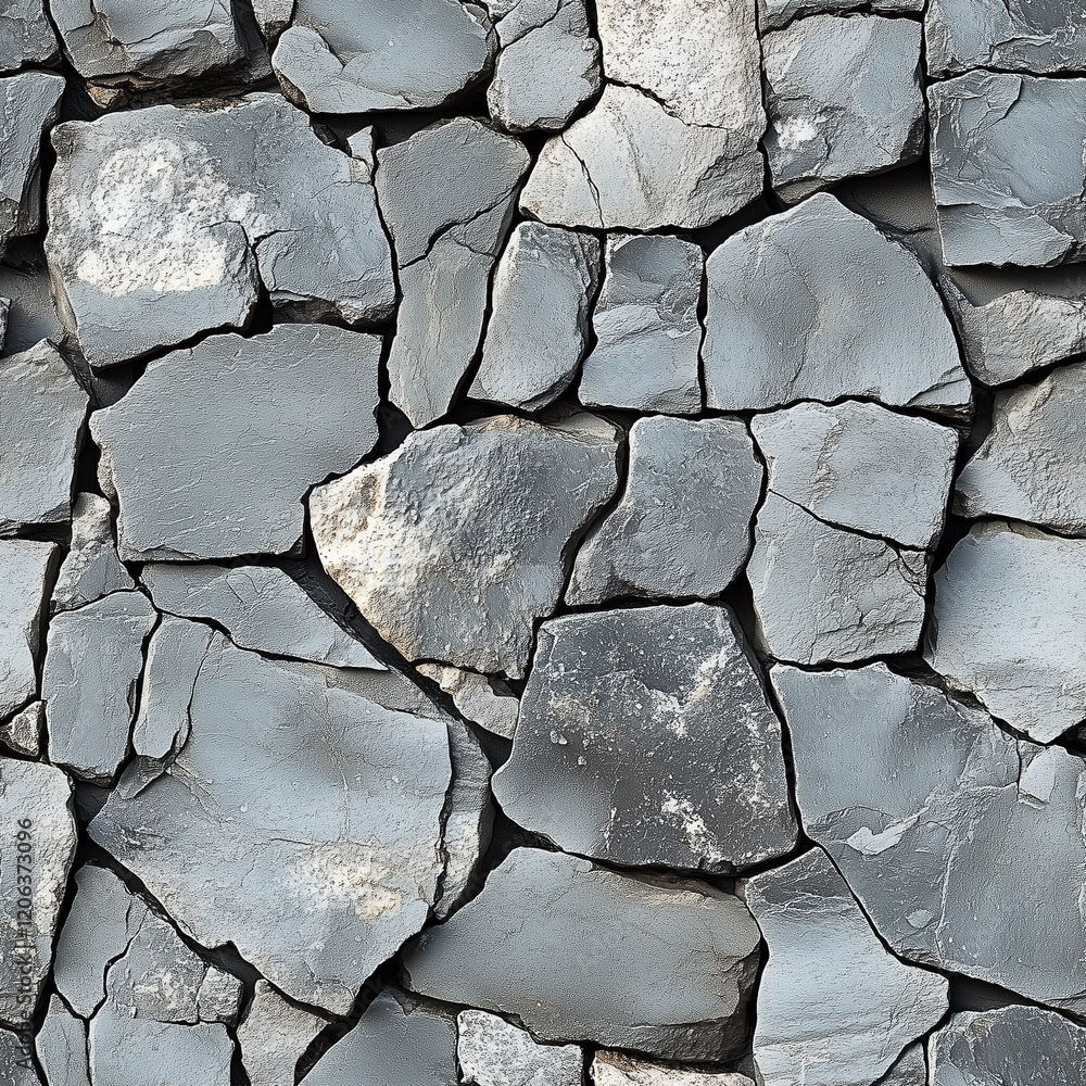 Natural stone arrangement with rugged textures and earthy gray tones in a seamless pattern Natural stone arrangement with rugged textures and earthy gray tones in a seamless pattern