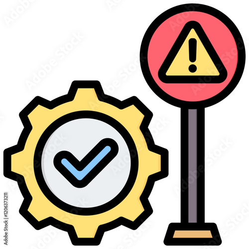 Failure Avoidance Outline Color Icon