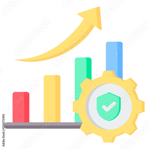 Reliability Growth Flat Icon