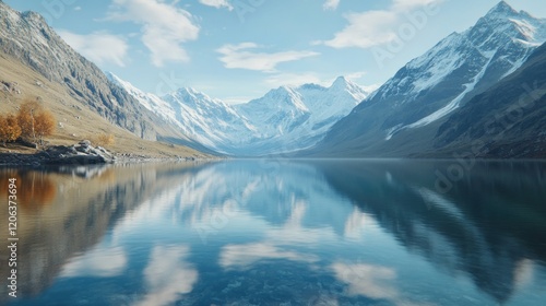 Wallpaper Mural Tranquil Mountain Lake Reflecting Sky And Peaks Torontodigital.ca