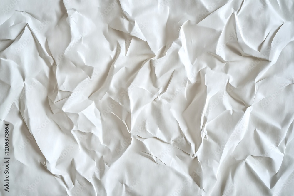 Obraz premium Crumpled White Paper Texture Background