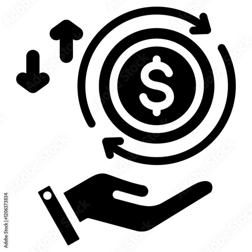 Life Cycle Cost Glyph Icon