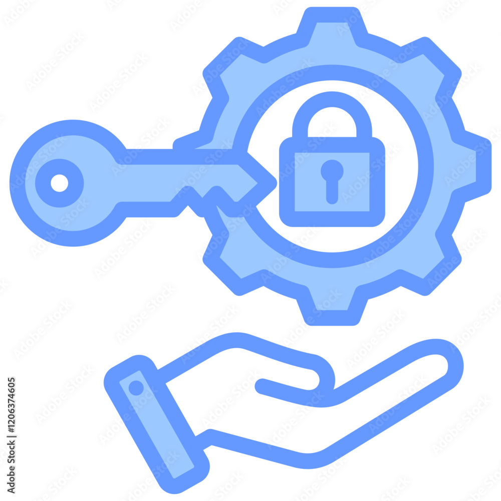 Access Control Blue Icon Access Control Blue Icon
