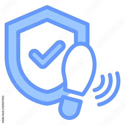 Perimeter Security Blue Icon
