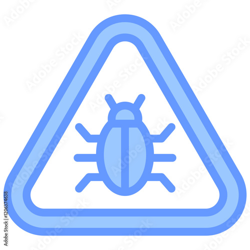 Malware Blue Icon