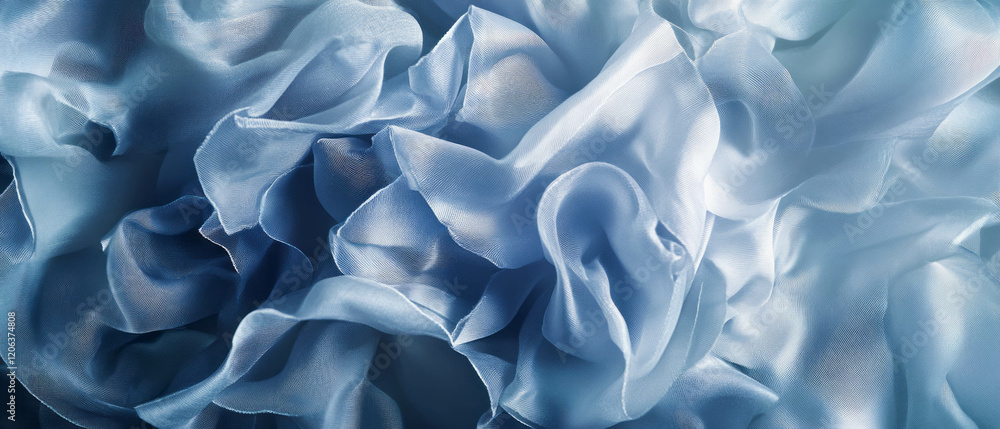 Ruffled ribbons and gathered fabric showcasing soft textures and delicate frills Ruffled ribbons and gathered fabric showcasing soft textures and delicate frills
