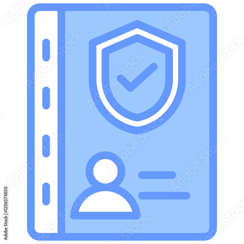Security Clearance Blue Icon
