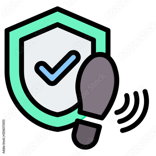 Perimeter Security Outline Color Icon