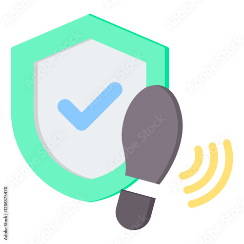 Perimeter Security Flat Icon