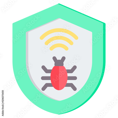 Cyber Threat Flat Icon