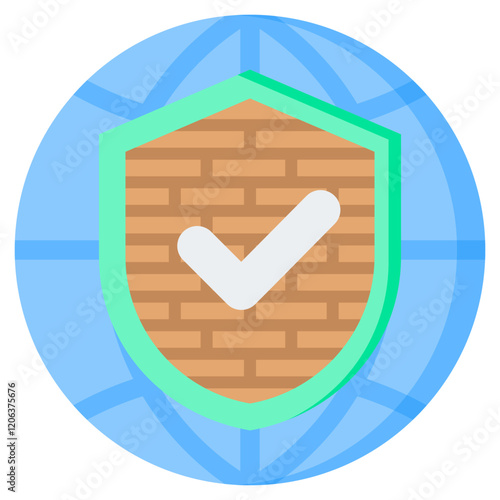 Network Firewall Flat Icon