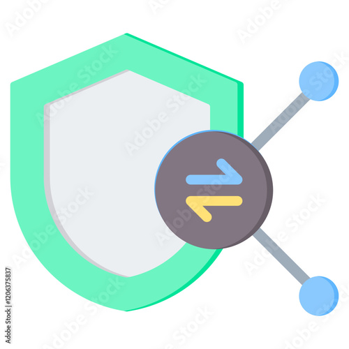 Secure File Transfer Flat Icon