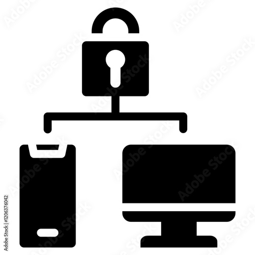 Two Factor Authentication Glyph Icon