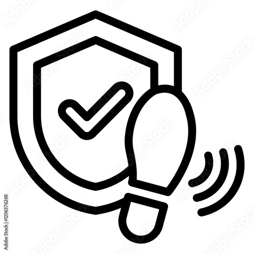 Perimeter Security Outline Icon
