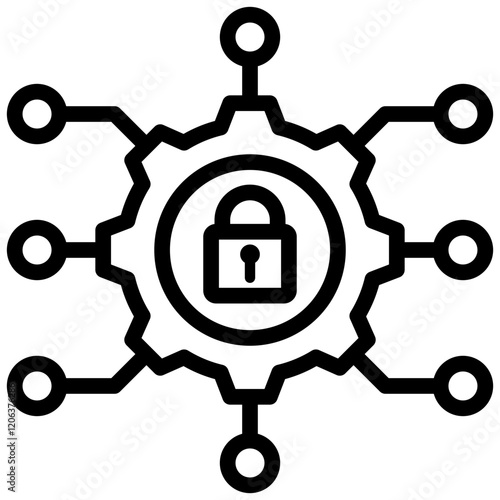 Cyber Security Outline Icon