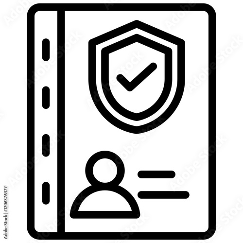 Security Clearance Outline Icon