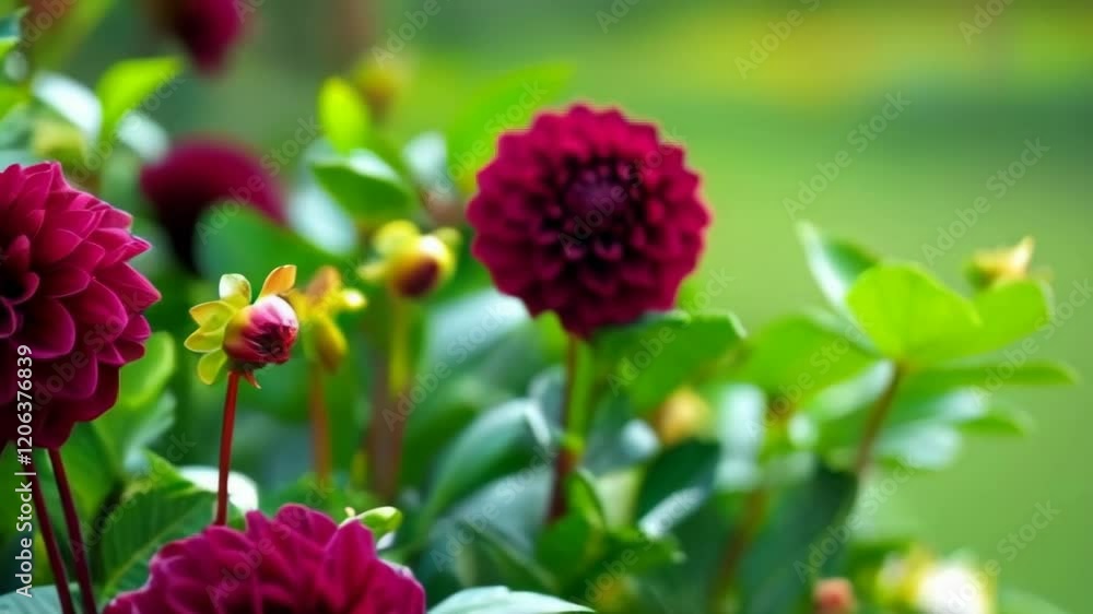 A close-up of vibrant dahlias in a garden setting, showcasing their beauty and lushness under natural light. A close-up of vibrant dahlias in a garden setting, showcasing their beauty and lushness under natural light.