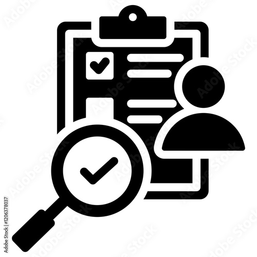 Requirement Analysis Glyph Icon