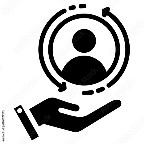Customer Retention Glyph Icon