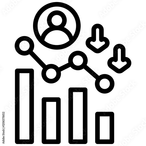 Churn Rate Outline Icon