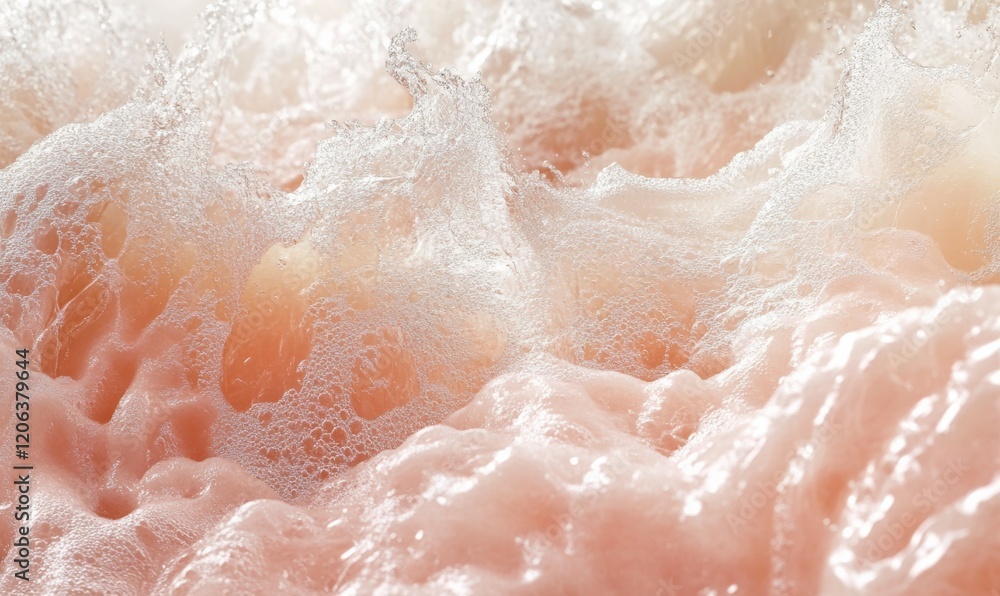 Extreme close-up of water surface background in peach fuzz colors Extreme close-up of water surface background in peach fuzz colors