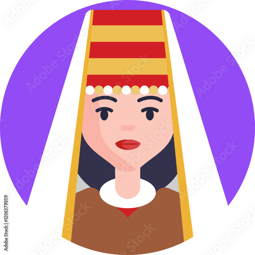 In rural areas, women wear practical, yet decorative clothing such as aprons, shawls, and head coverings, representing regional traditions.