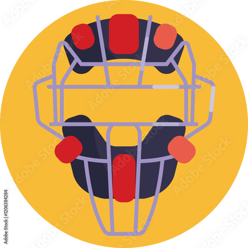 Safety Gear: A protective helmet worn by players to safeguard the head from impact during the game.