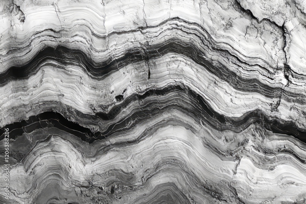 Abstract grayscale stone texture with wavy lines Abstract grayscale stone texture with wavy lines