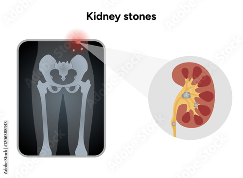 Human urine pain, diagnosis ureter, kidney stones in x ray. Urologist medical disease 