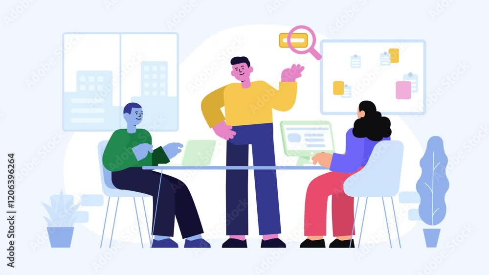 Business Discussion in Explainer Video Style - Animation Business Discussion in Explainer Video Style - Animation
