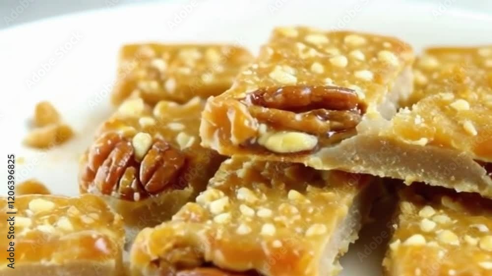 Nut Brittle Crunch with Pecans and Caramel Nut Brittle Crunch with Pecans and Caramel