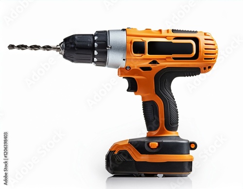 a power drill isolated on a white background