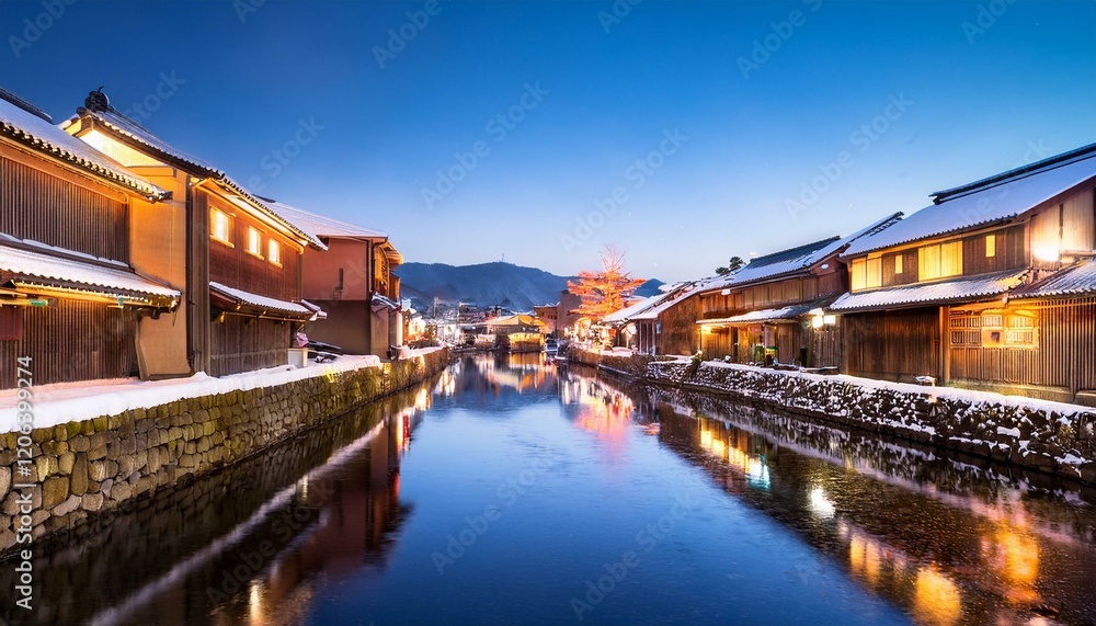 otaru japan historic canals during the winter illumination otaru japan historic canals during the winter illumination