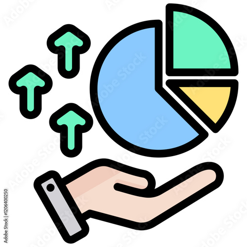 Equity Stake Outline Color Icon