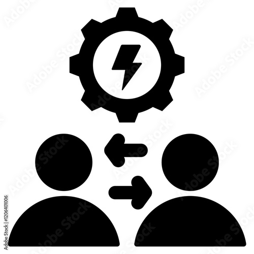 Conflict Resolution Glyph Icon