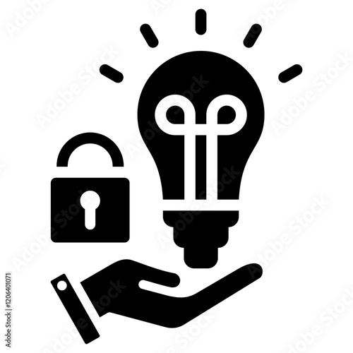 Intellectual Property Glyph Icon