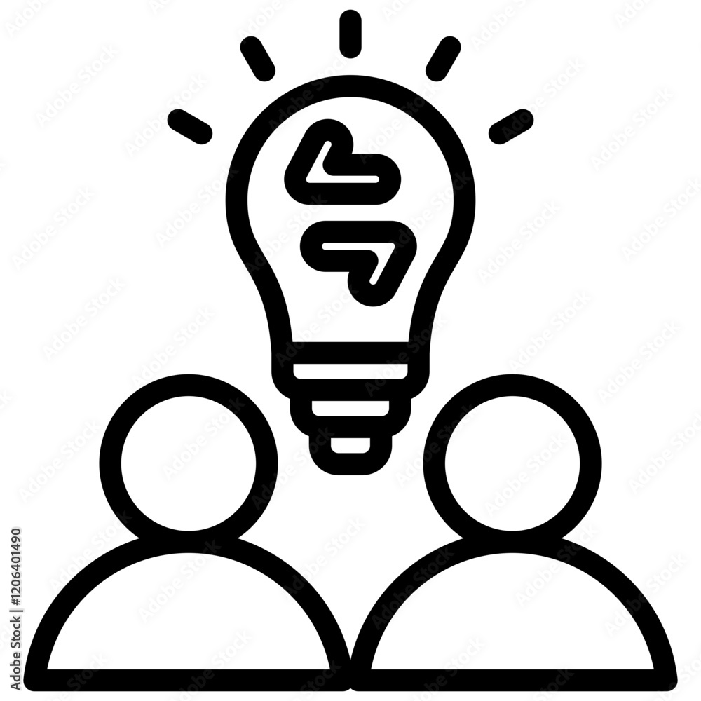 Knowledge Transfer Outline Icon Knowledge Transfer Outline Icon