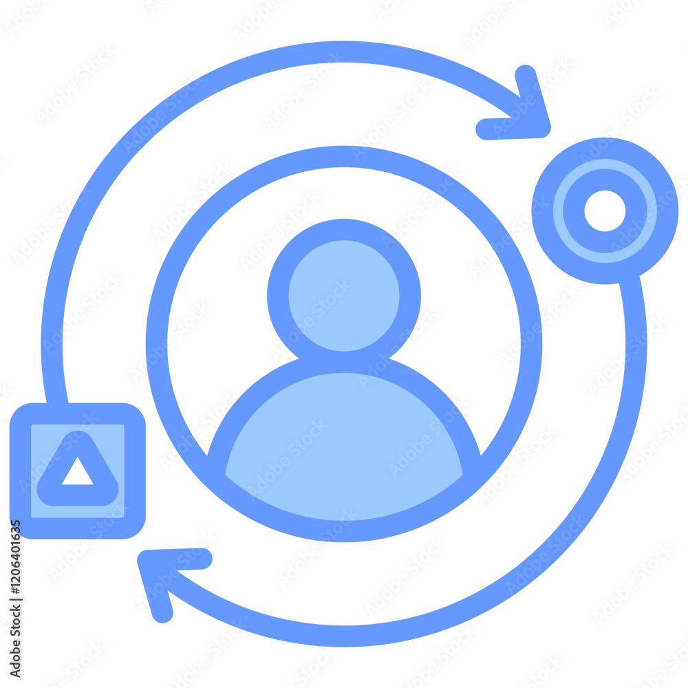 Adaptability Blue Icon