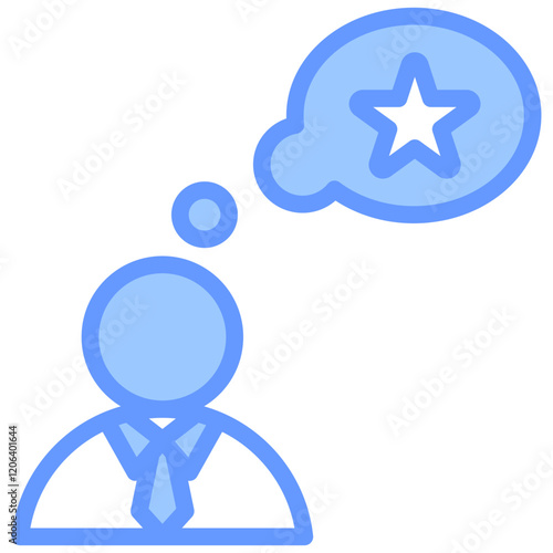 Career Expectation Blue Icon