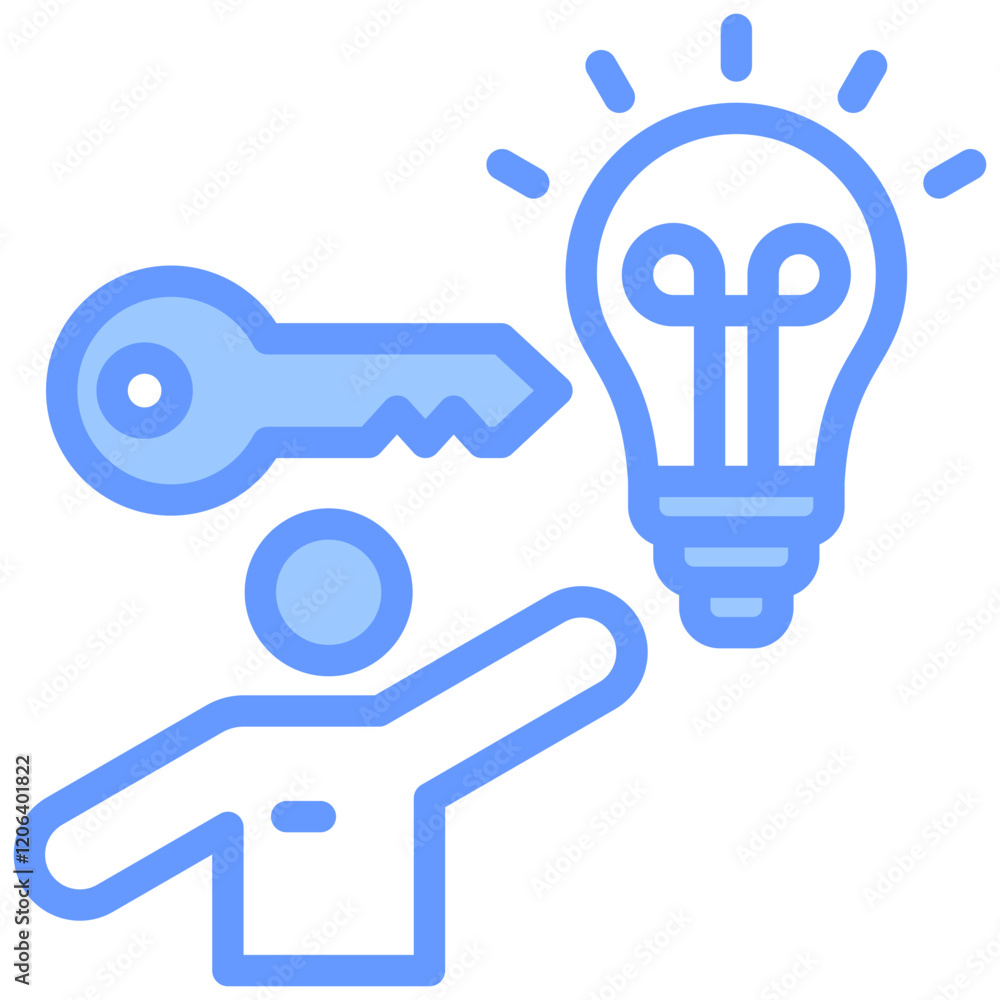 Problem Solving Blue Icon Problem Solving Blue Icon
