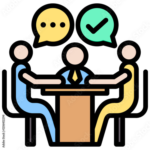 Meeting Outline Color Icon