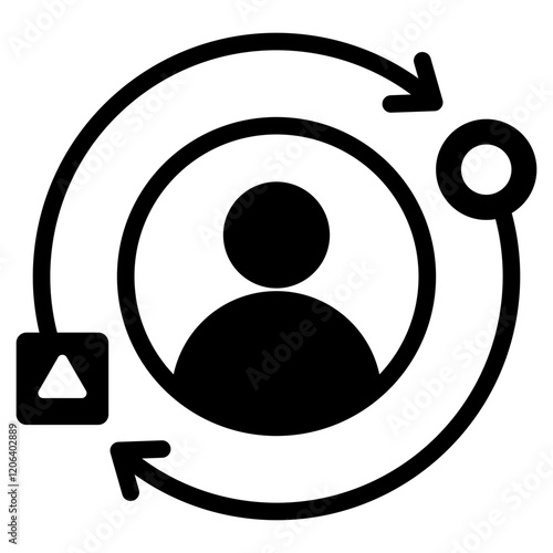 Adaptability Glyph Icon