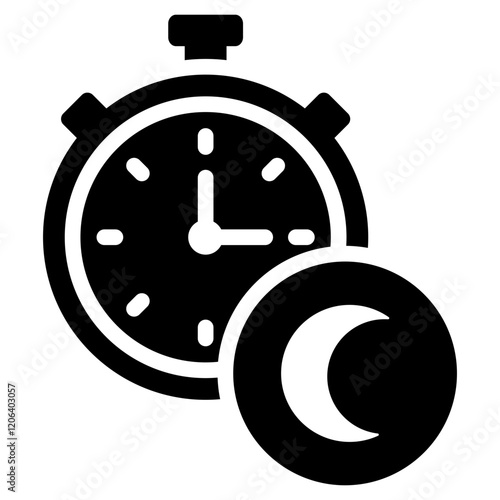 Overtime Glyph Icon