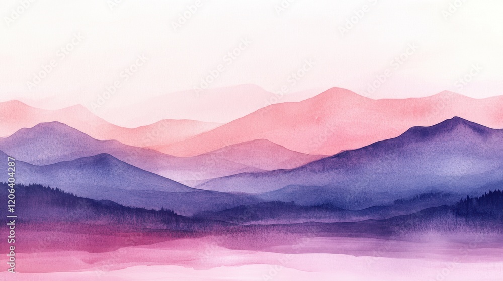 Obraz premium Abstract Background, gentle gradients transitioning from pastel lavender to rich plum with a delicate grain effect