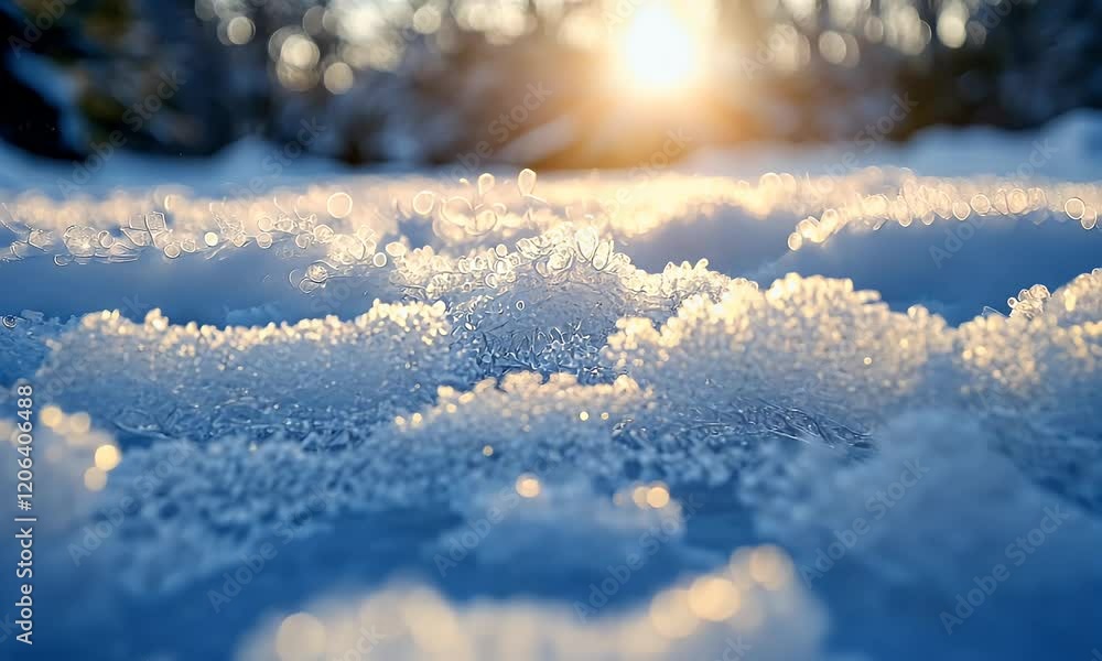 A close-up view of sparkling snow under sunlight, creating a serene winter landscape. A close-up view of sparkling snow under sunlight, creating a serene winter landscape.