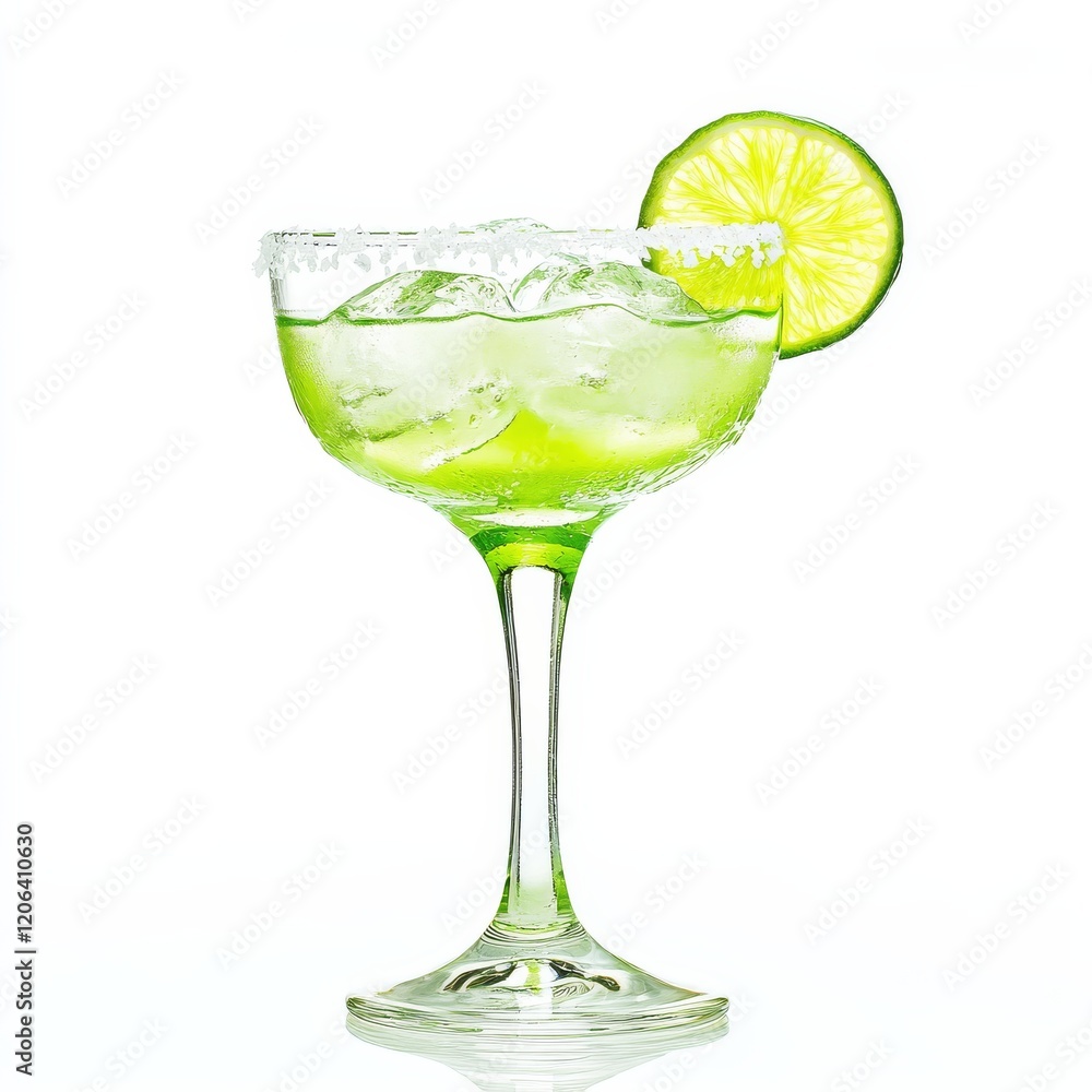 A refreshing and citrusy Margarita cocktail with tequila, triple sec, lime juice A refreshing and citrusy Margarita cocktail with tequila, triple sec, lime juice