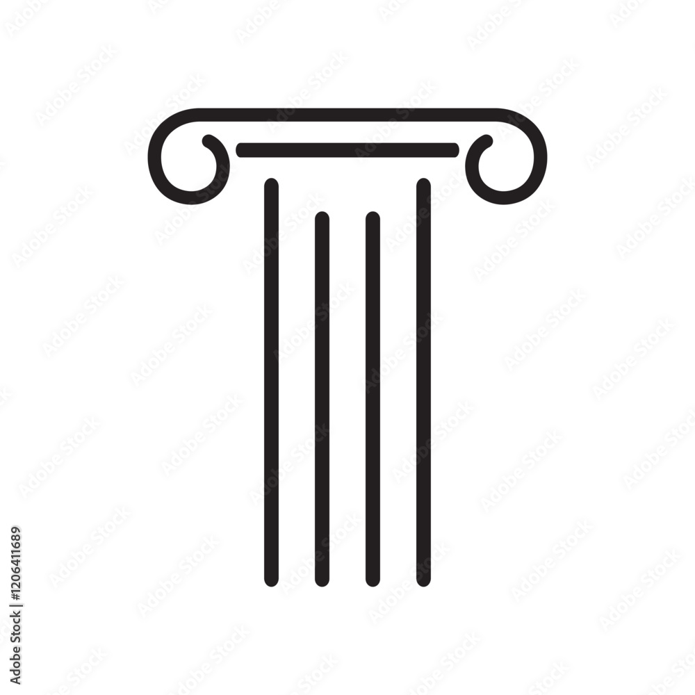 Column icon Template vector illustration design Column icon Template vector illustration design