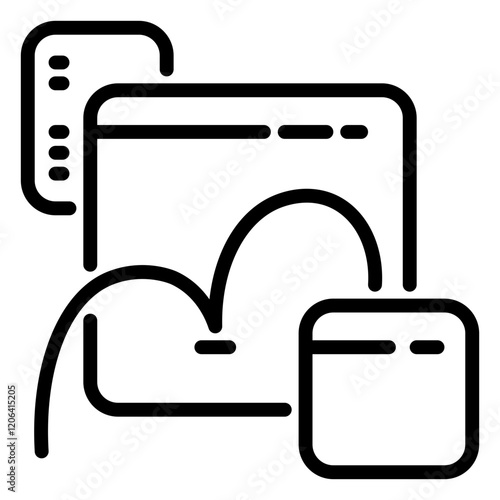bounce rate icon, line icon style