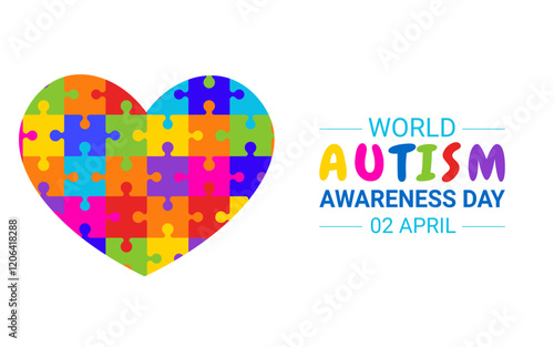 Vector illustration on the theme of World Autism awareness day observed each year on April 2nd across the globe.